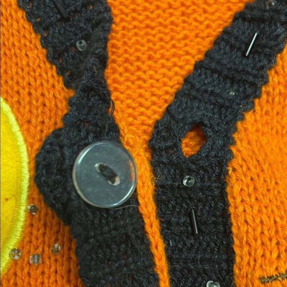 Basic Editions Halloween Knitted Button Down Vest… - image 14